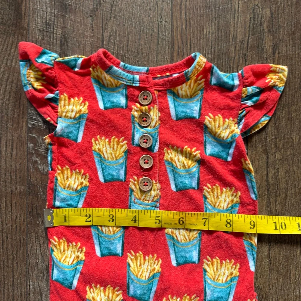 Baby Posh Peanut Bodysuit 3-6 Months Red Yellow French Fries